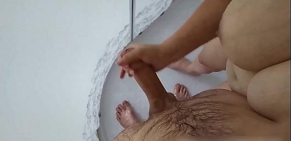  step mom jerk off a dick to her son in the shower